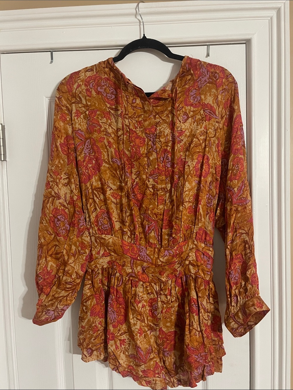 Free People Dance Til Dawn Romper Ruffled Tie Up Romper - Picture 4 of 7